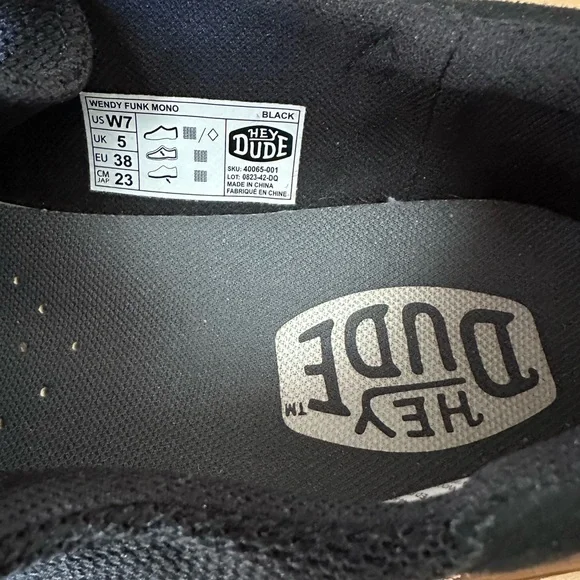 Hey Dude Black Women's Sneakers - Picture 3 of 5